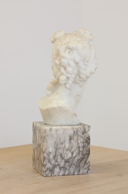 Lot 805 - A grand-tour-style marble bust of Diana