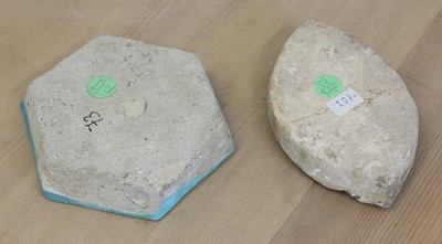 Lot 523 - A pair of Iznik pottery tiles