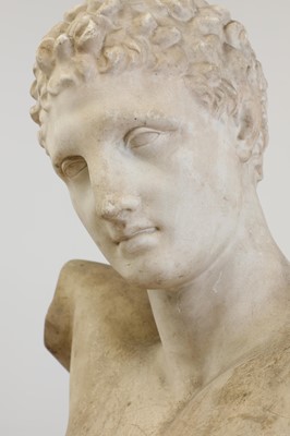 Lot 804 - A grand tour plaster bust of Hermes after the antique