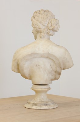 Lot 472 - After the antique, an alabaster bust of Venus