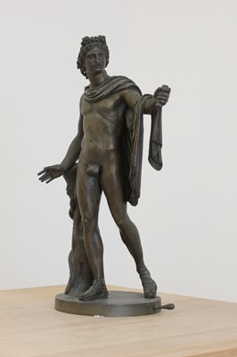 Lot 629 - A grand-tour-style bronze of the Apollo Belvedere by Raffaello Romanelli