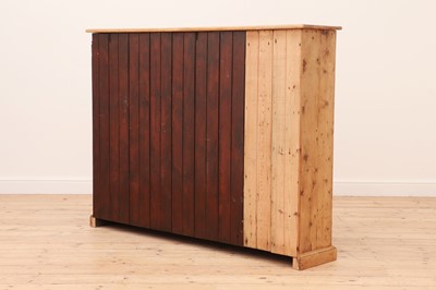 Lot 609 - A pine bank of drawers