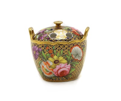 Lot 63 - A Spode porcelain pot pourri vase and cover