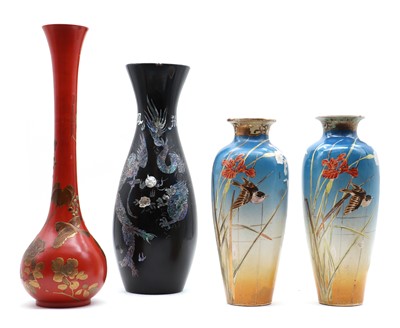 Lot 164 - A collection of Japanese vases