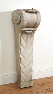 Lot 26 - A white marble shell-shaped wall fountain