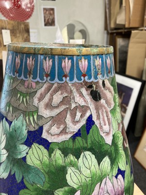 Lot 97 - A Japanese cloisonné vase