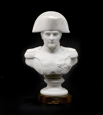 Lot 64 - A French bisque bust of Napoleon