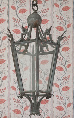 Lot 72 - A large bronze lantern