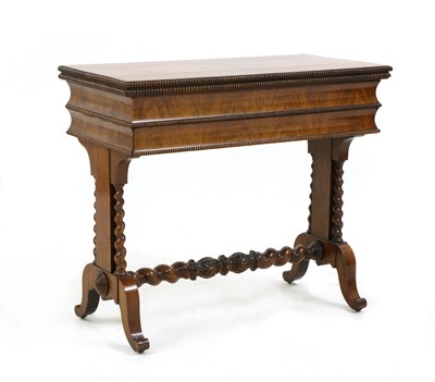 Lot 540 - A rosewood fold over tea table