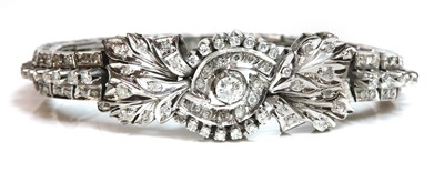 Lot 31 - A diamond set bracelet, c.1950-1965