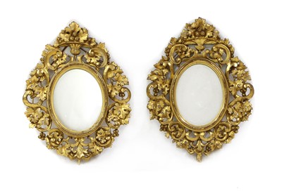 Lot 400 - A pair of Victorian giltwood wall mirrors