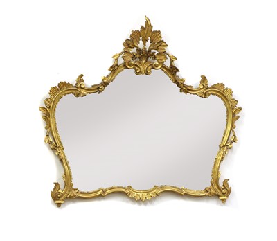 Lot 338 - A giltwood wall mirror