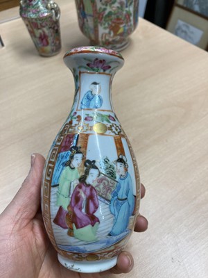 Lot 143 - A collection of Chinese Canton enamelled famille rose
