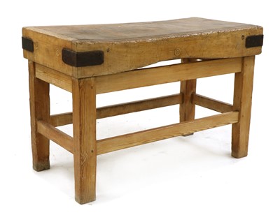 Lot 463 - A sycamore and oak butcher's block