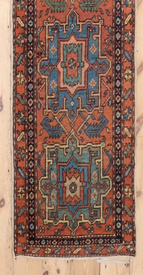 Lot 656 - A Persian wool runner of narrow proportions
