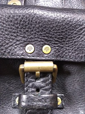 Lot 370 - A Mulberry black leather Roxanne bag