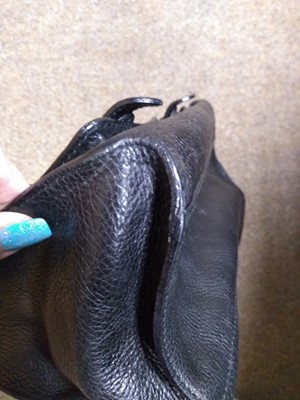 Lot 370 - A Mulberry black leather Roxanne bag