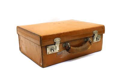 Lot 40 - A leather cased vanity set