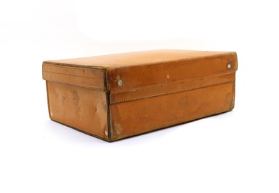 Lot 40 - A leather cased vanity set