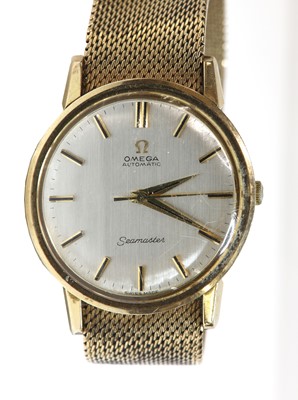 Lot 565 - A gentlemen's 9ct gold Omega 'Seamaster' automatic bracelet watch, c.1960