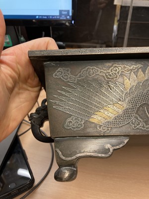 Lot 145 - A Japanese bronze censer