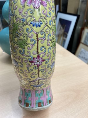 Lot 93 - Two Chinese famille rose vases