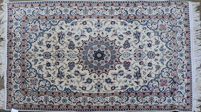 Lot 425 - An Isfahan part silk rug