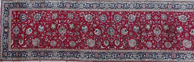 Lot 428 - A signed Tabriz wool runner