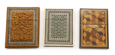 Lot 245 - An Anglo-Indian micro mosaic card case