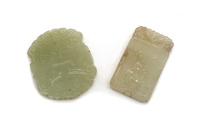 Lot 117A - Two Chinese jade plaques