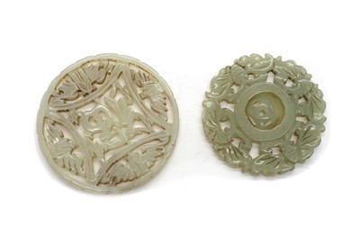 Lot 116A - Two Chinese jade pendants