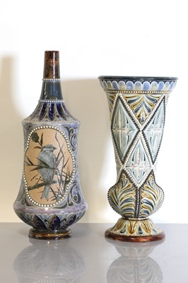 Lot 6 - Two Doulton Lambeth stoneware vases