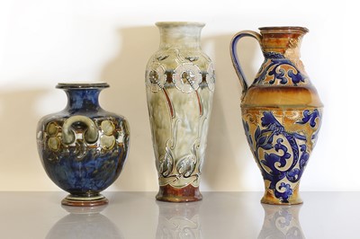 Lot 61 - Two Royal Doulton stoneware vases