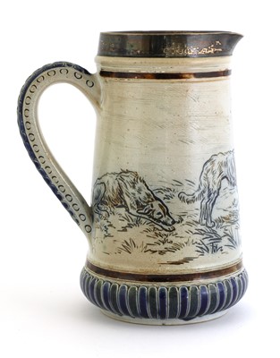 Lot 16 - A Doulton Lambeth stoneware jug