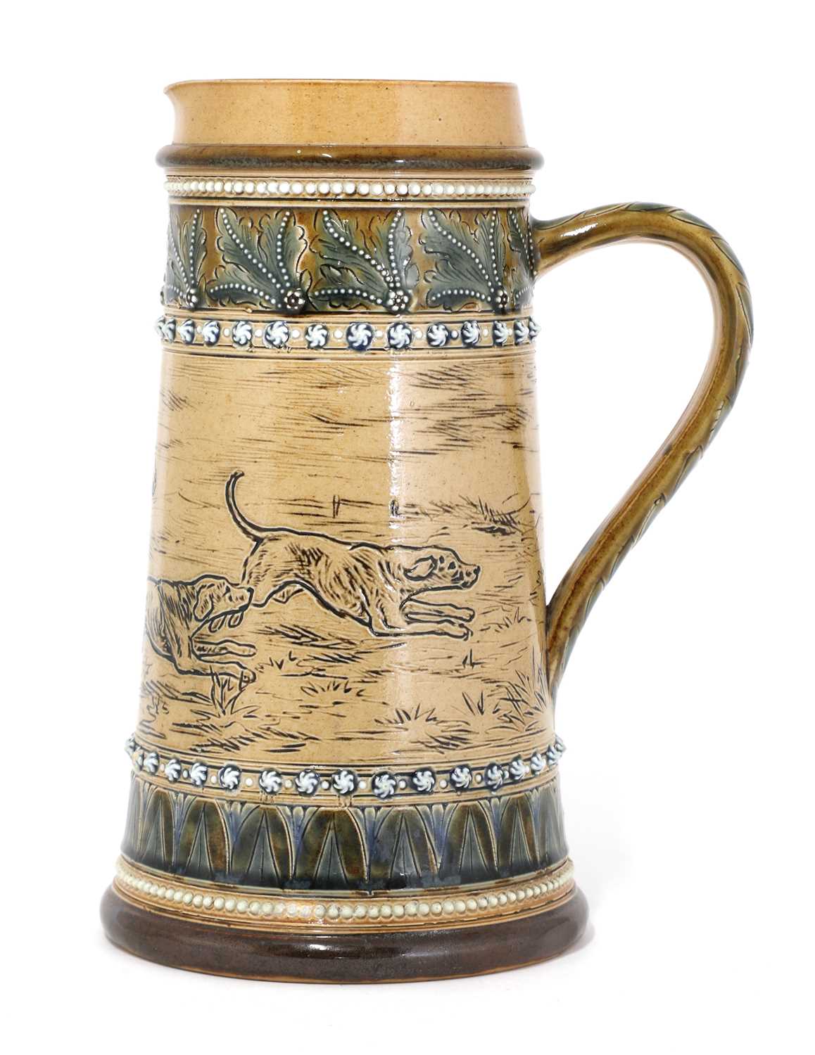 Lot 17 - A Doulton Lambeth stoneware jug