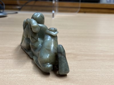 Lot 110 - A Chinese jade carving