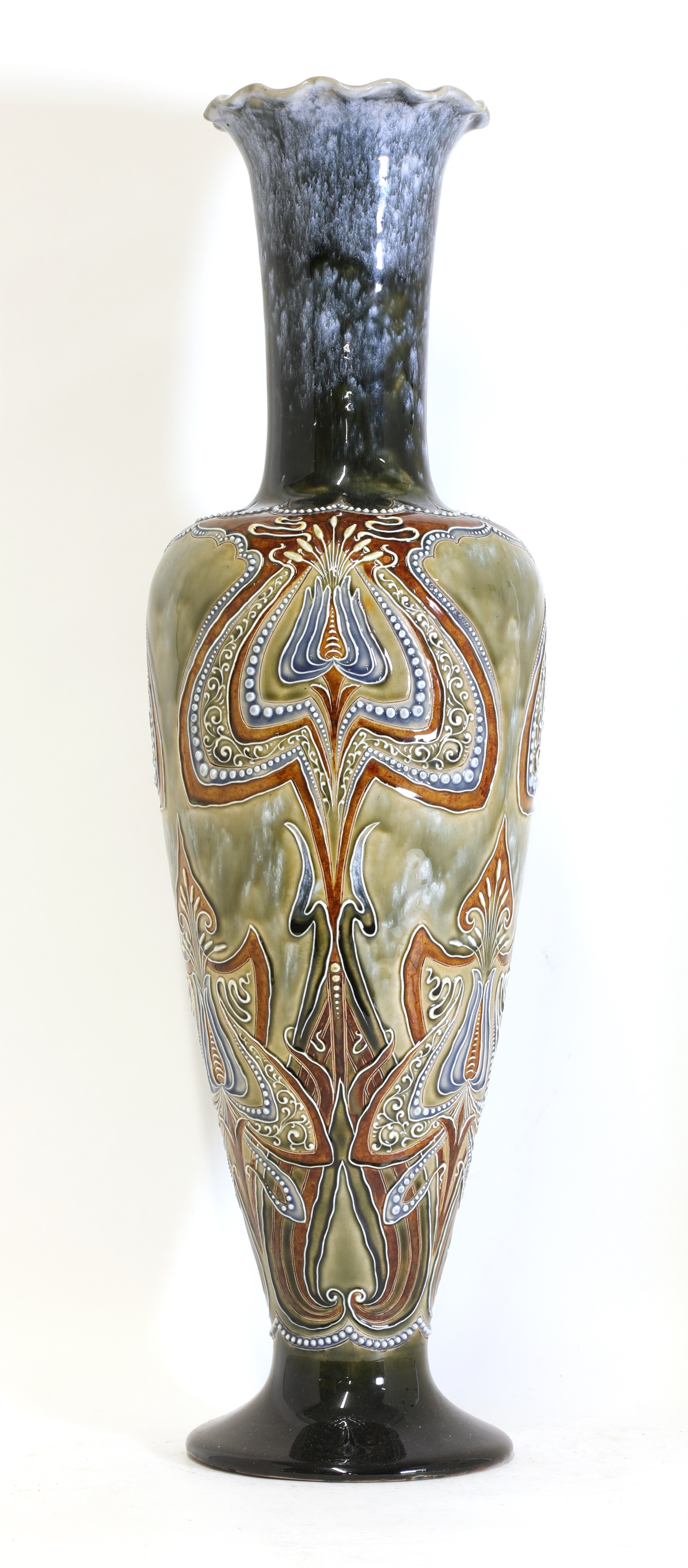 Lot 82 A large Doulton Lambeth stoneware vase,