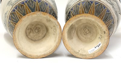 Lot 19 - A pair of Doulton Lambeth stoneware vases