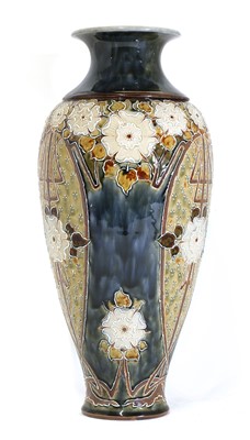 Lot 81 - A large Royal Doulton stoneware vase