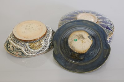 Lot 13 - Three Doulton Lambeth stoneware dishes