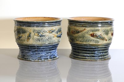 Lot 97 - A pair of Royal Doulton stoneware jardinières