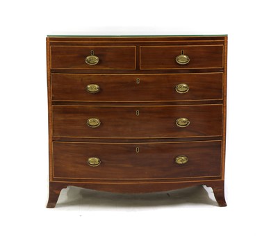 Lot 372A - A Regency mahogany bow front chest