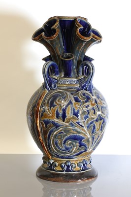 Lot 71 - A Doulton Lambeth stoneware crocus vase