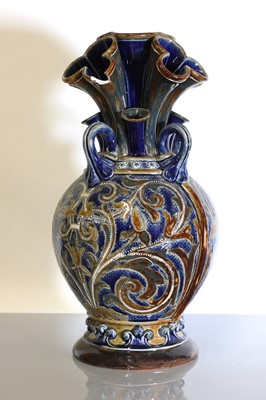 Lot 71 - A Doulton Lambeth stoneware crocus vase