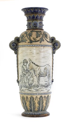 Lot 3 - A Doulton Lambeth stoneware vase