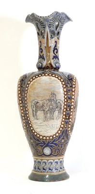 Lot 33 - A large Doulton Lambeth stoneware vase