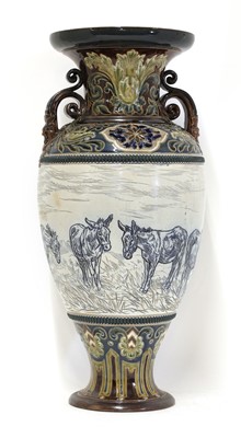 Lot 1 - A large Doulton Lambeth stoneware vase