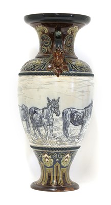 Lot 1 - A large Doulton Lambeth stoneware vase