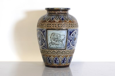 Lot 24 - A Doulton Lambeth stoneware vase
