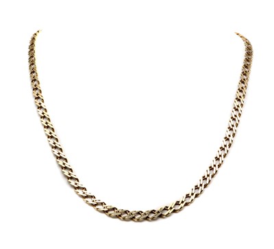 Lot 136 - A 9ct gold double curb link chain